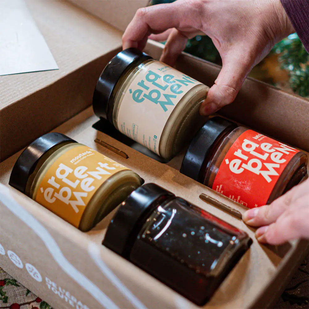 Quatuor de produits à l'érable pour les burgers et le bbq à offrir en cadeau à votre papa