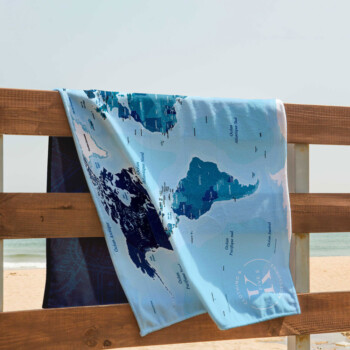 Carte du monde – Serviette en microfibre