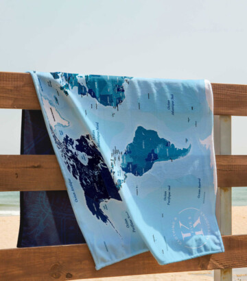 Carte du monde – Serviette en microfibre