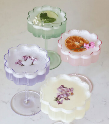 Verre à cocktail fleur