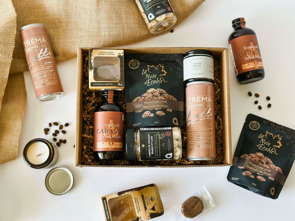 boîte cadeau espresso où le café est à l'honneur