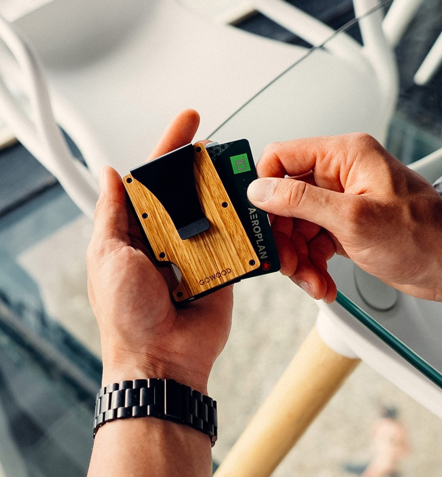 Portefeuille en bois (protection RFID)