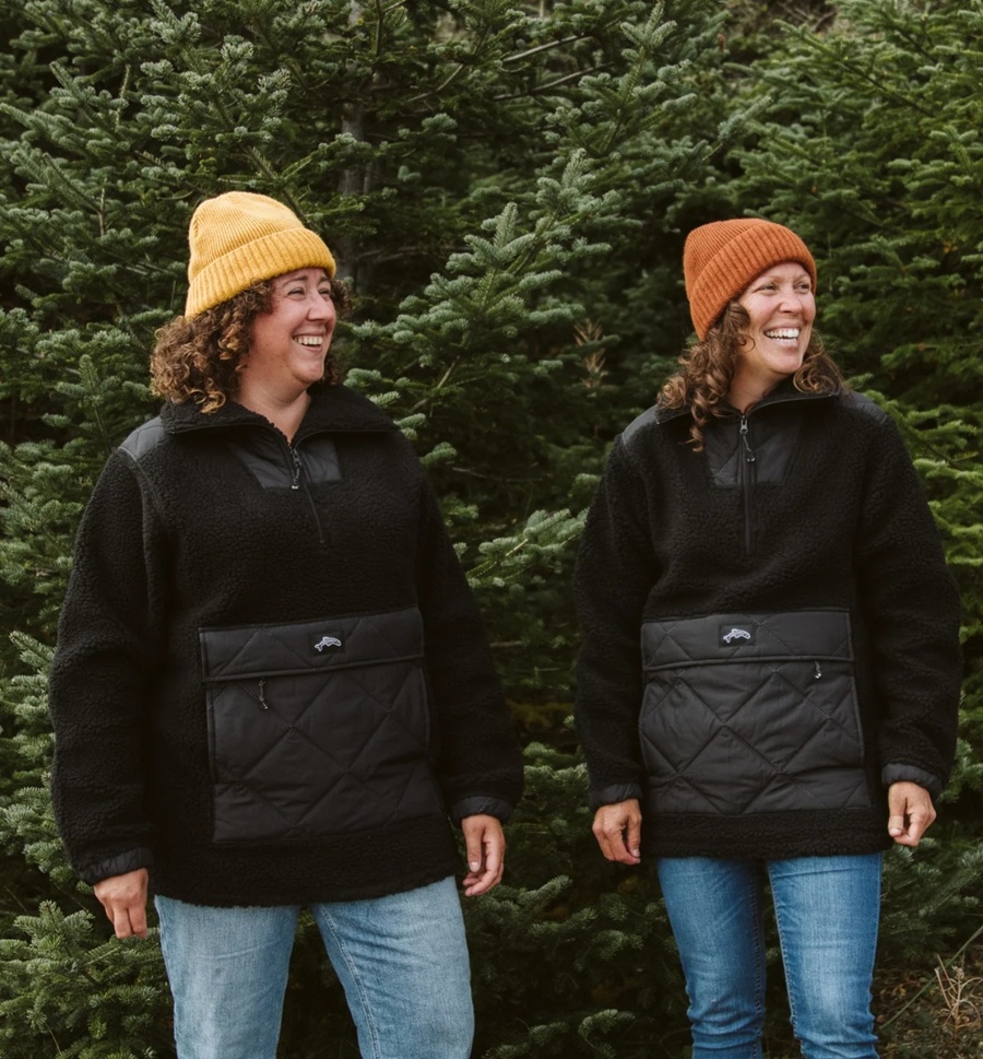 Chandail polaire noir – Effet mouton