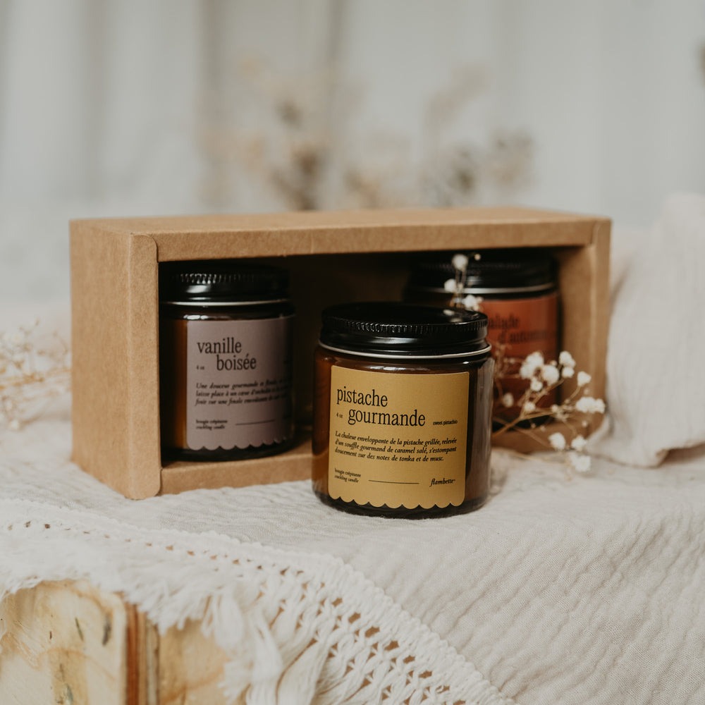 Trio de bougies d’automne