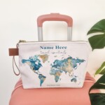 Trousse de voyage azur personnalisée