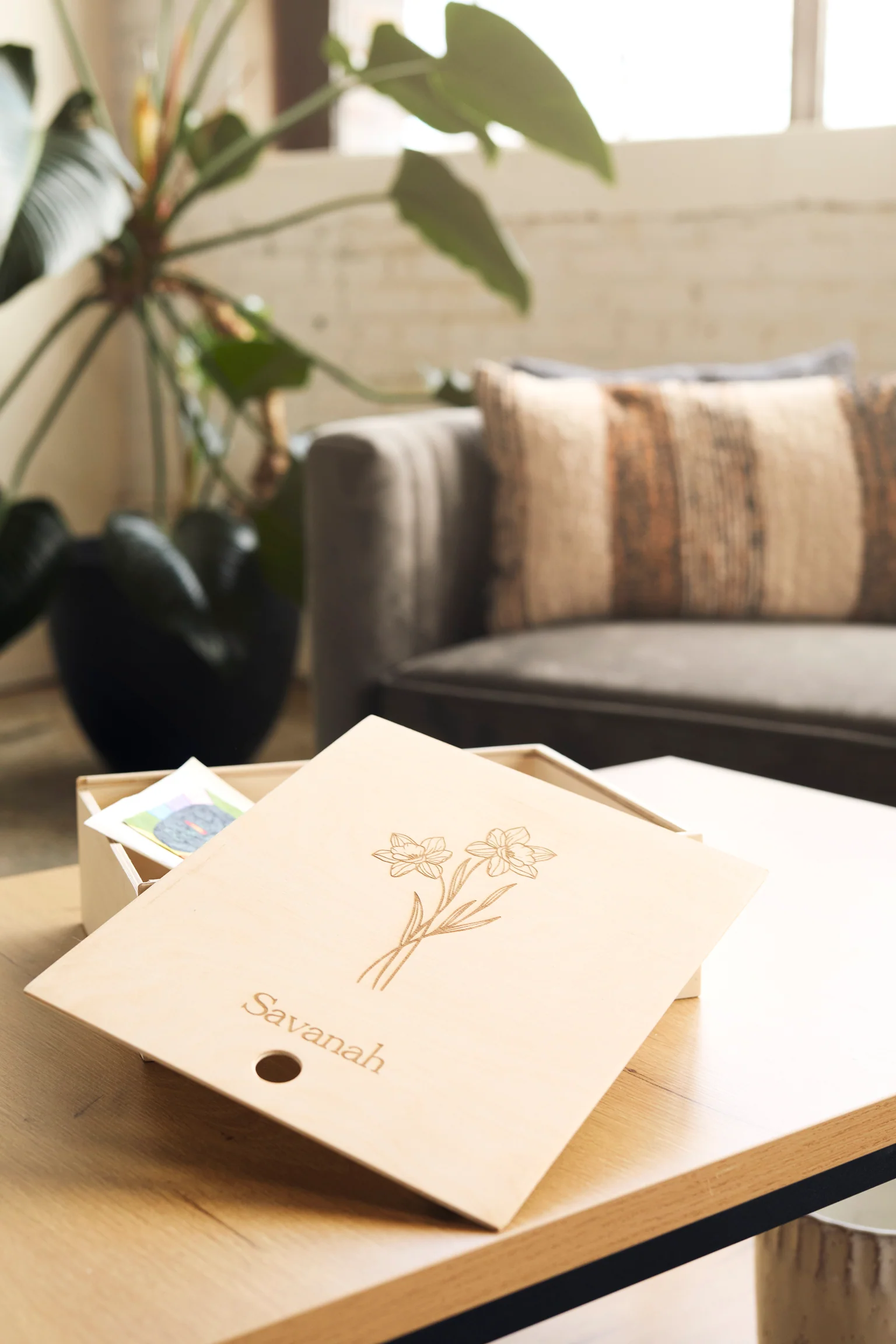 Boîte Souvenirs Bébé en Bois Personnalisée