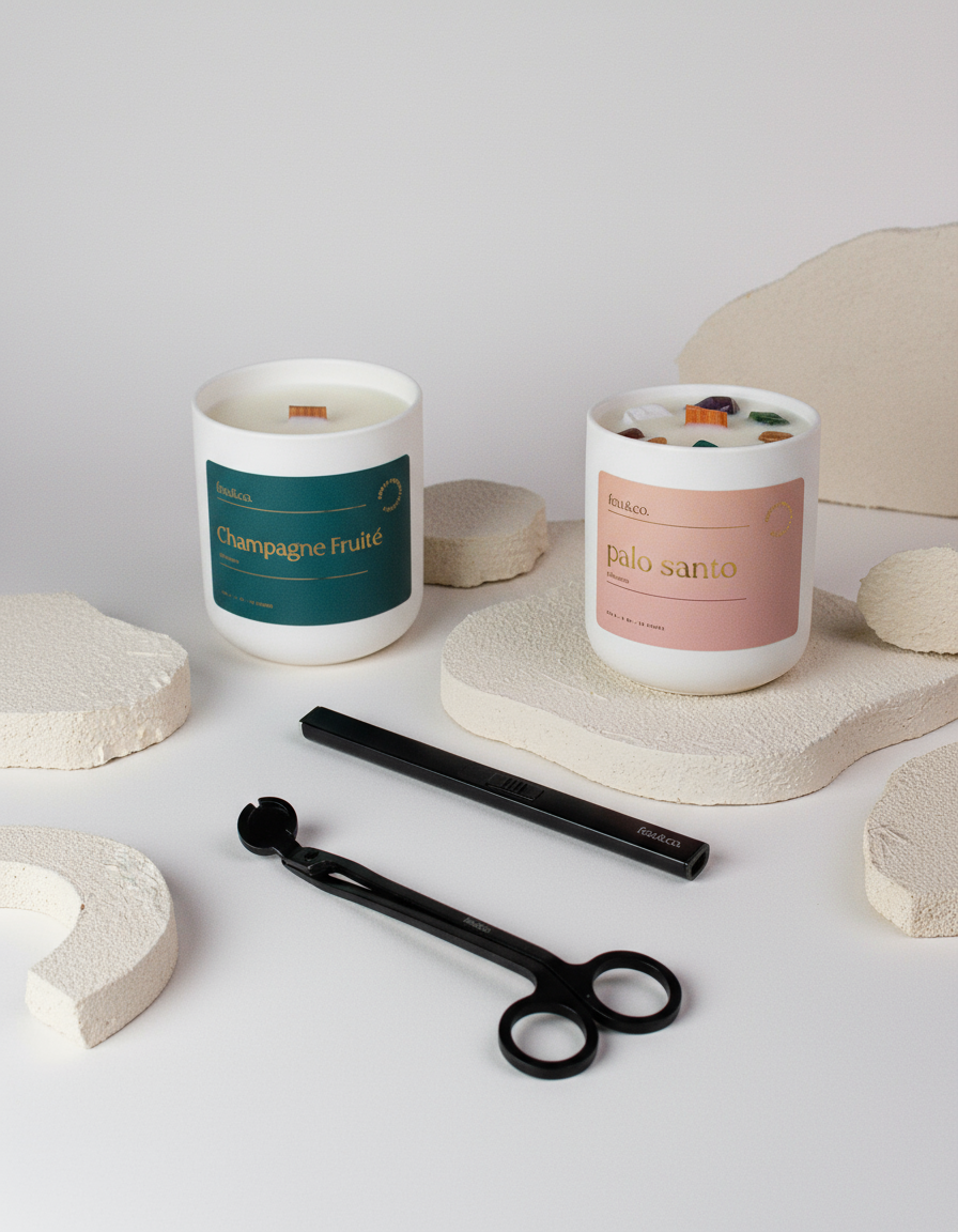 Ensemble bougies et accessoires