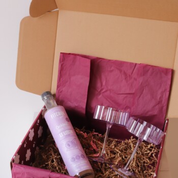 Coffret Cocktail Lilas : Verres Élégants & Sirop Litchi