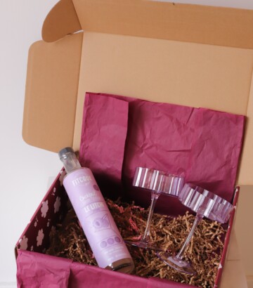 Coffret Cocktail Lilas : Verres Élégants & Sirop Litchi