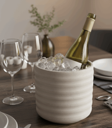 Pot en béton multifonction (seau à glace et pot à plante)