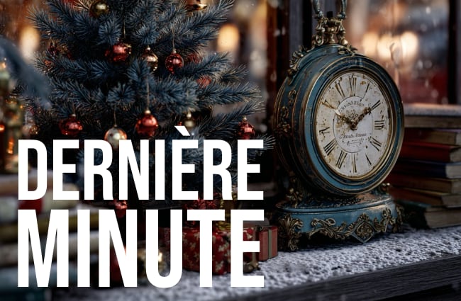 Cadeaux de dernière minute pour Noël