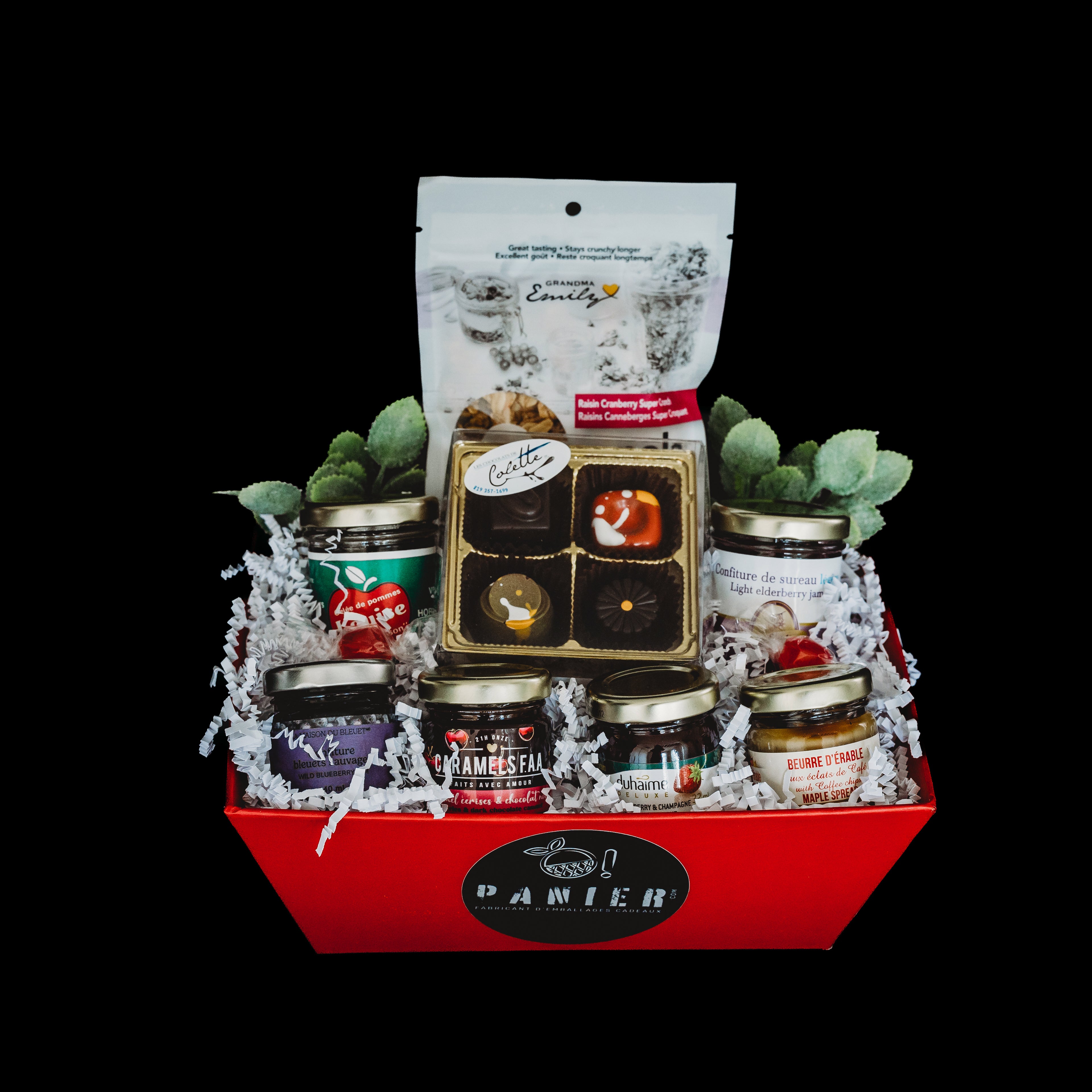 Panier-cadeau gourmand aux petits fruits