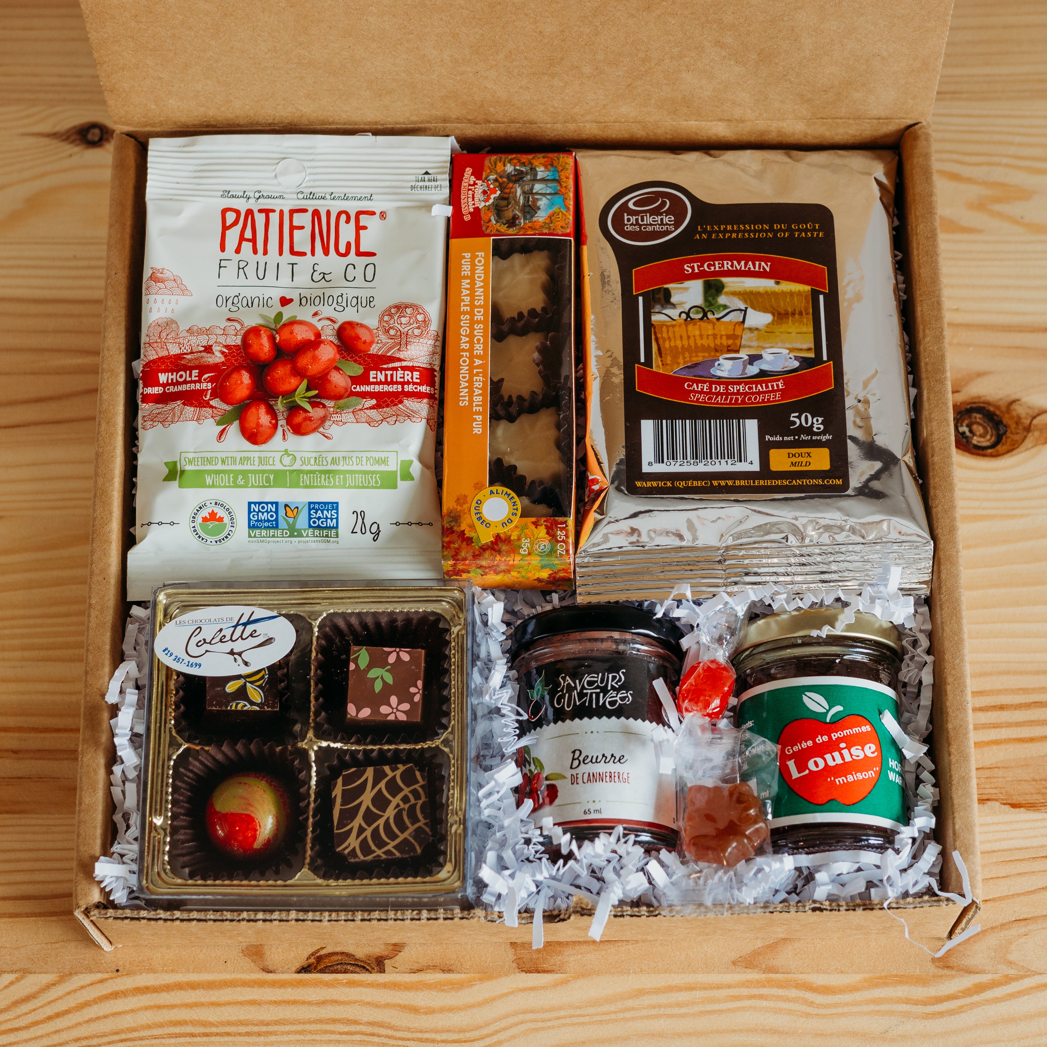 Boîte-cadeau gourmande Douceurs et Fruits du Québec