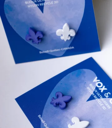 Puces d&rsquo;oreilles Fleur de Lys Vox & Oz