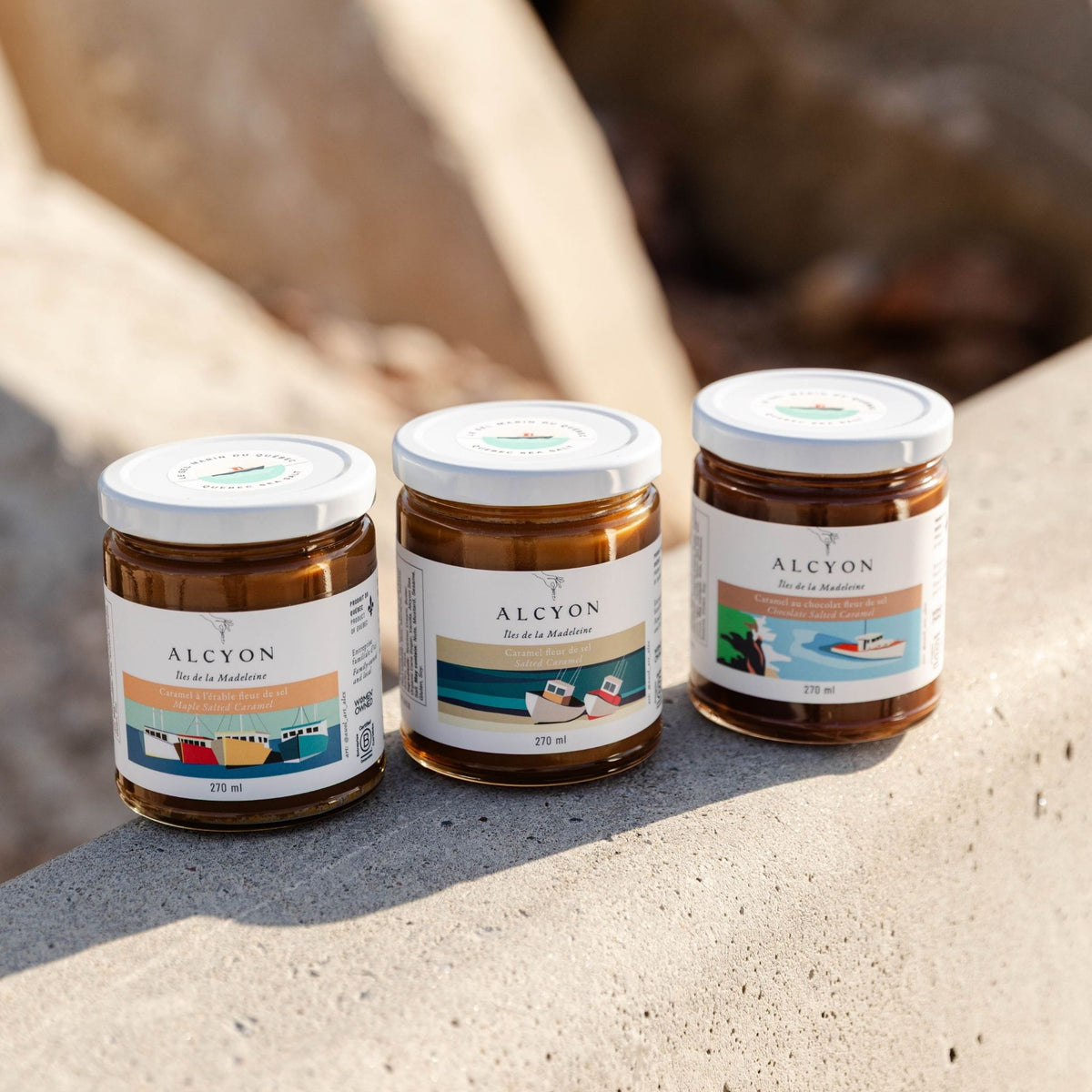 Trio de caramels à la fleur de sel