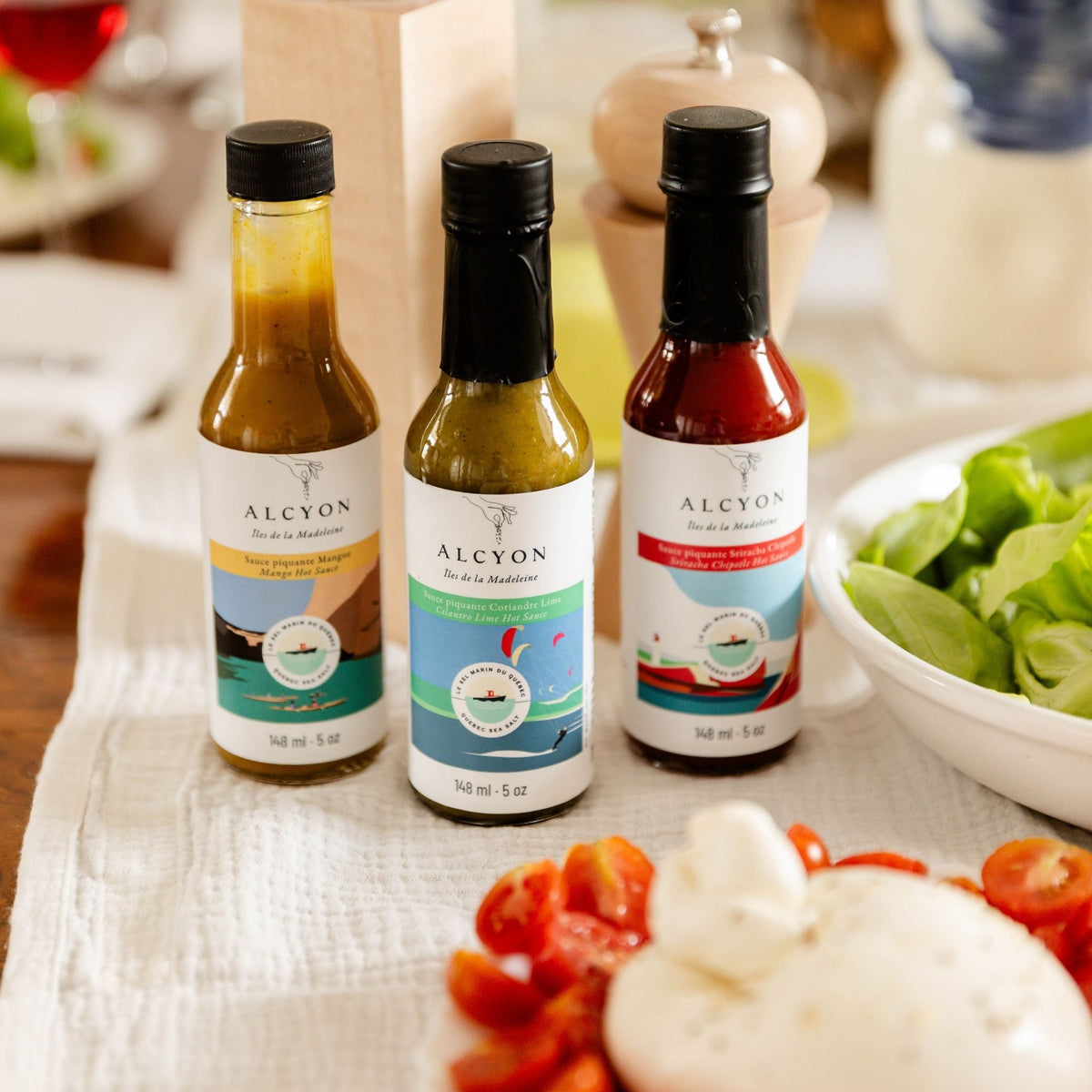 Trio de sauces piquantes artisanales Alcyon