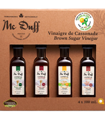 Coffret de Vinaigres de Cassonade Solidaires Mc Duff