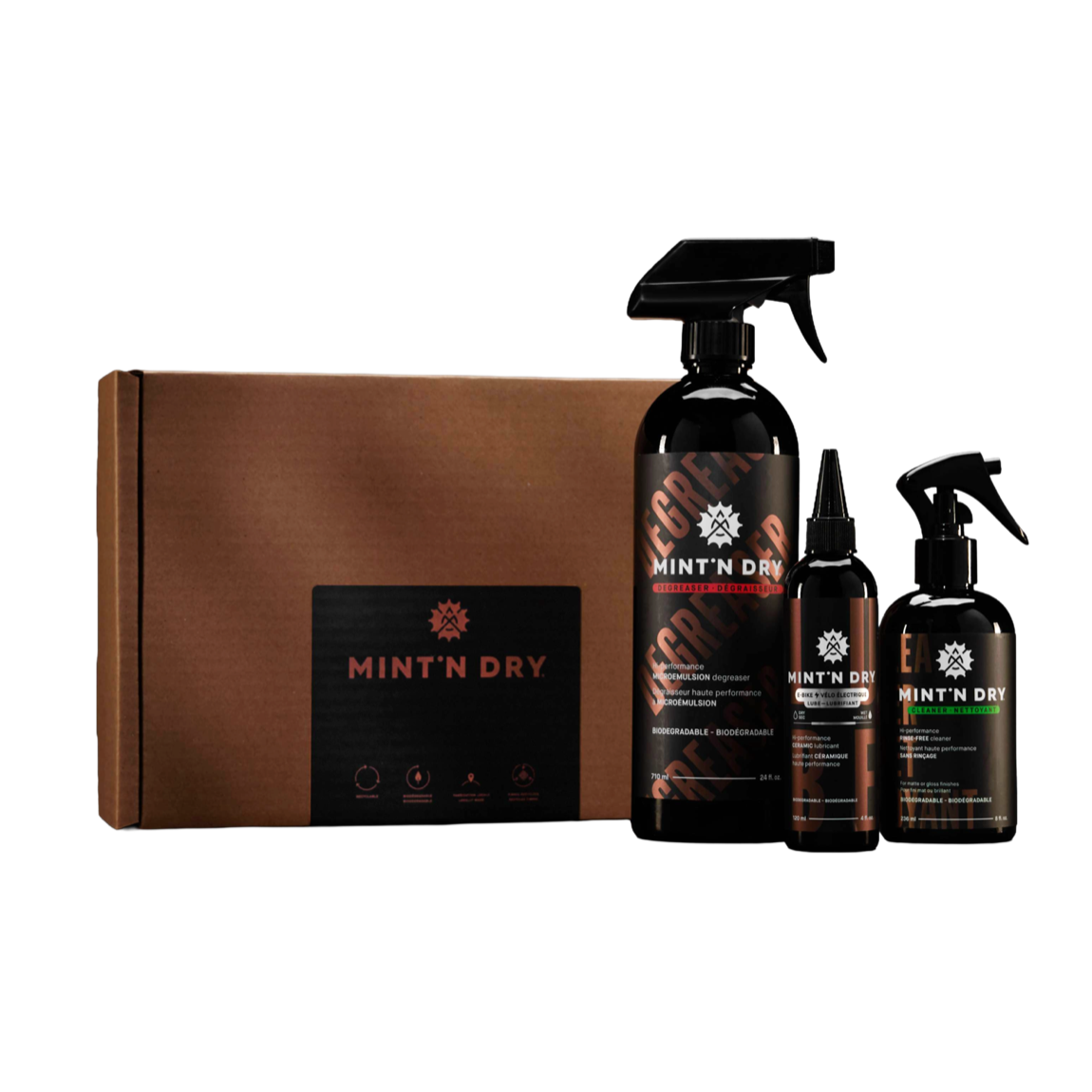 Kit d&rsquo;entretien pour vélo électrique MINT&rsquo;N DRY