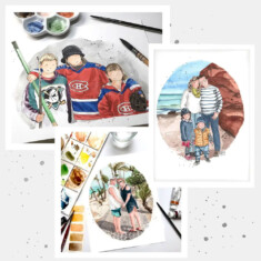 Aquarelle personnalisée